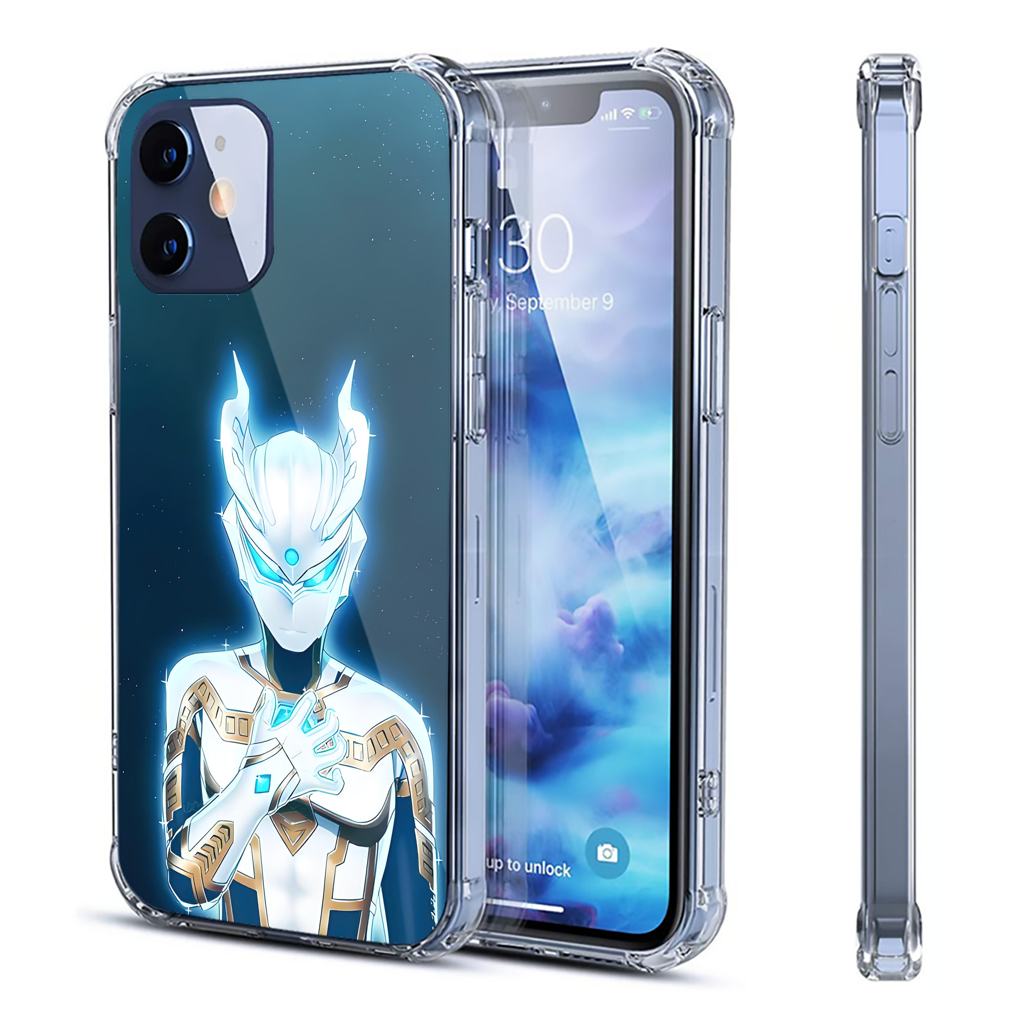 （画像用） ウルトラマン Ultraman 【iPhone 12シリーズ対応】透明スマホケース（クリアソフトケース）